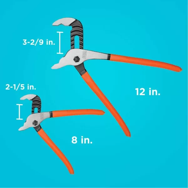 BLACK+DECKER Slip Joint Pliers, 2 Pack 