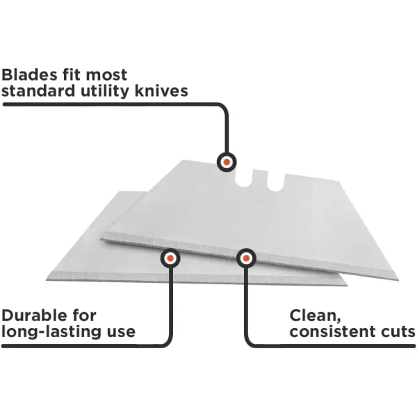 BLACK+DECKER Utility Knife Blades, 100 Pack 