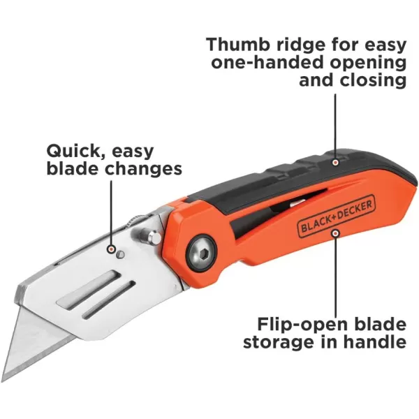 BLACK+DECKER Utility Knife with Blade Storage 