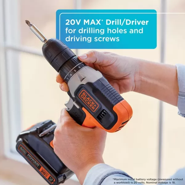 beyond by BLACK+DECKER Home Tool Kit with 20V MAX Drill/Driver, 83-Piece , BDPK70284C1AEV