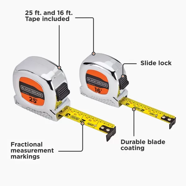 beyond by BLACK+DECKER Tape Measure, Grip Release, Autolock &amp; Self Lock, 25-Foot 