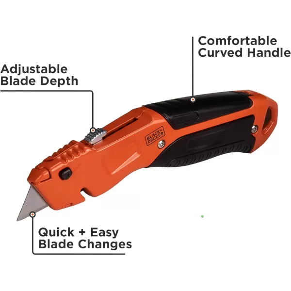 beyond by BLACK+DECKER Utility Knife, Retractable, Quick Change Blade, 2-Pack 