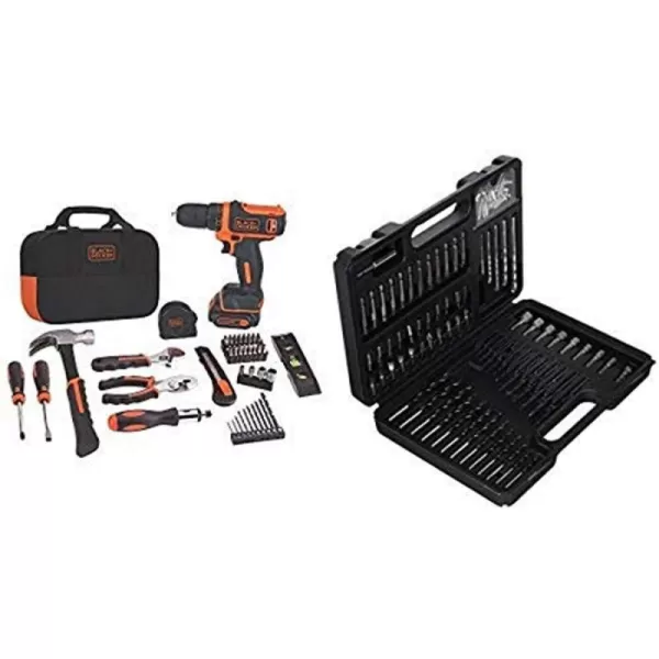 BLACK+DECKER 12V MAX Drill &amp; Home Tool Kit, 60-Piece 