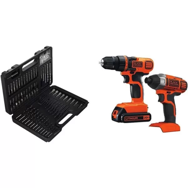 BLACK+DECKER 20V MAX Cordless Drill and Impact Driver, Power Tool Combo Kit with Battery and Charger 