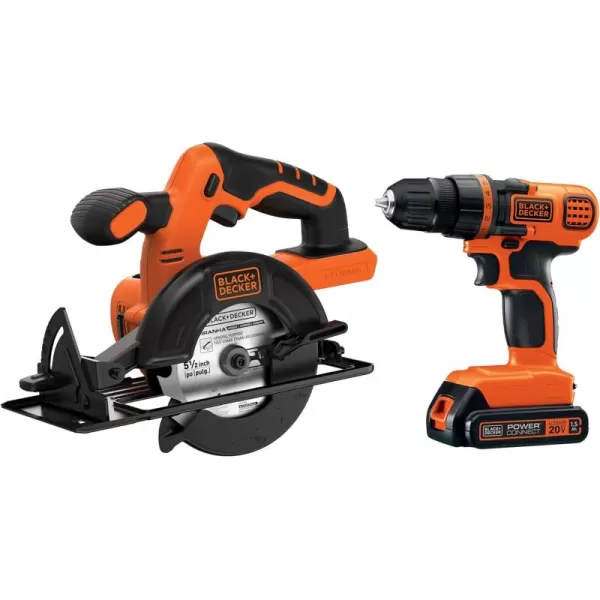 BLACK+DECKER 20V MAX* POWERCONNECT Cordless Drill/Driver + Circular Saw Combo Kit 