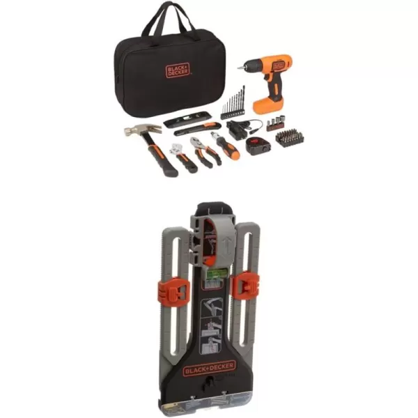 BLACK+DECKER 8V Drill &amp; Home Tool Kit, 57 Piece 