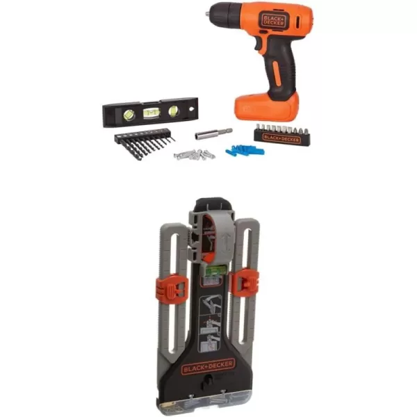 BLACK+DECKER 8V MAX* Cordless Drill + 43 pc. Home Decor Project Kit 