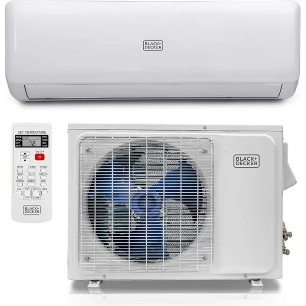 BLACK+DECKER BSAH1220AC Split Air Conditioner &amp; Cooling Heating System, Heat Pump 12,000 BTU/h with 17 SEER efficiency, 220 V, 1 and 5 yr. ltd. Warranty 