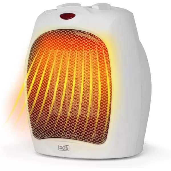BLACK+DECKER Electric Heater, Portable Heater with 3 Settings, Ceramic Heater for Office, Home or Bedroom, Space Heater with Adjustable Thermostat Control, Black