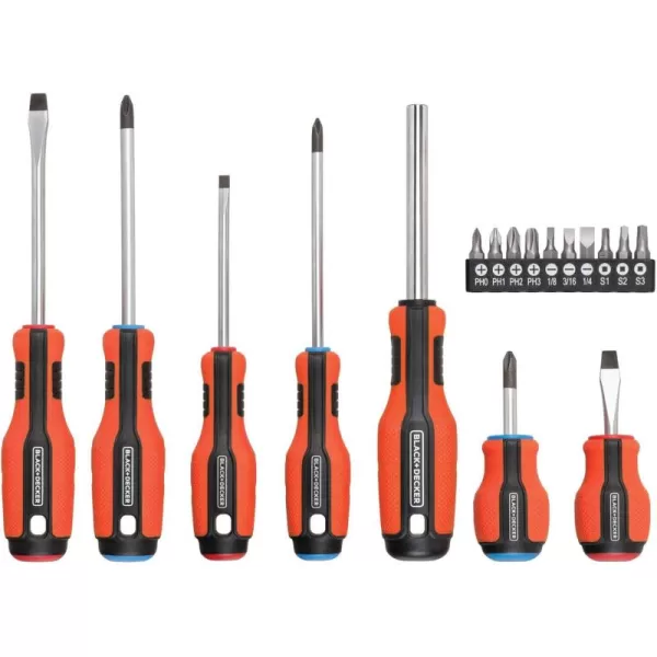 BLACK+DECKER Magnetic Screwdriver Set, 17-Piece 