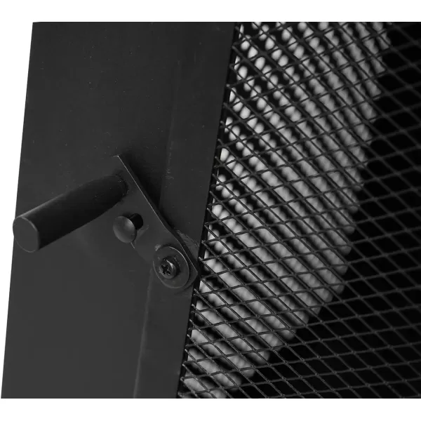 BLACK + DECKER Steel Woodburning Pyramid Chiminea Outdoor Fireplace Hinged mesh Screen Panel Doors Black Powder Coated Steel fire Pit Over 4 ft Tall Includes Poker