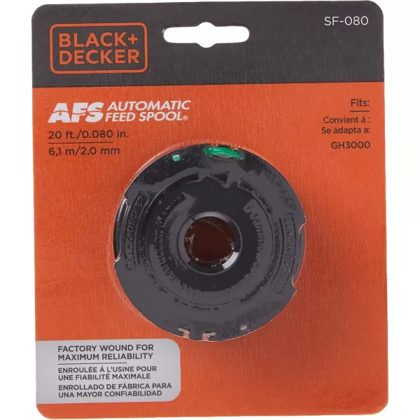 BLACK+DECKER Trimmer Line Spool, 20-Foot, 0.08-Inch, Auto Feed , Green