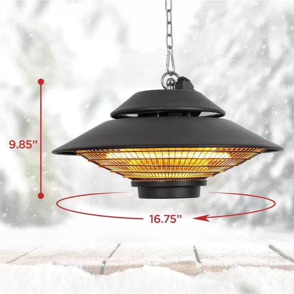 BLACK+DECKER Patio Floor Electric Heater, Patio Heater Stand for Outdoors with 3 Heat Settings