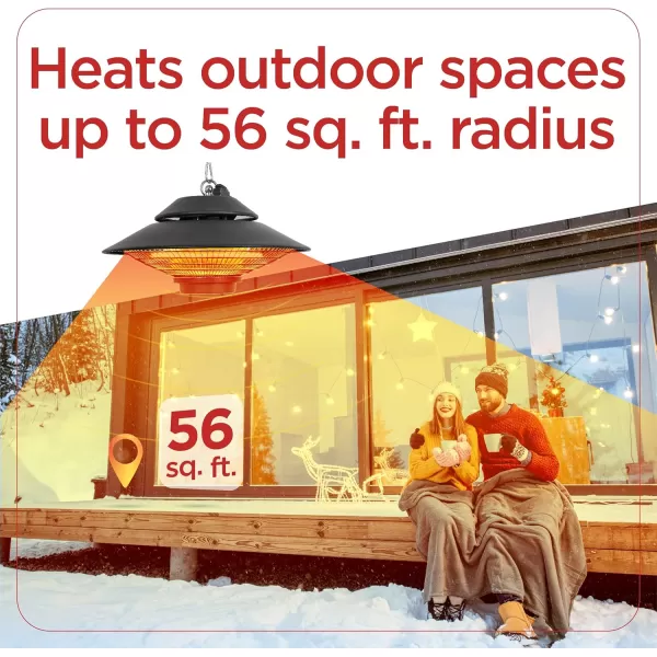 BLACK+DECKER Patio Floor Electric Heater, Patio Heater Stand for Outdoors with 3 Heat Settings