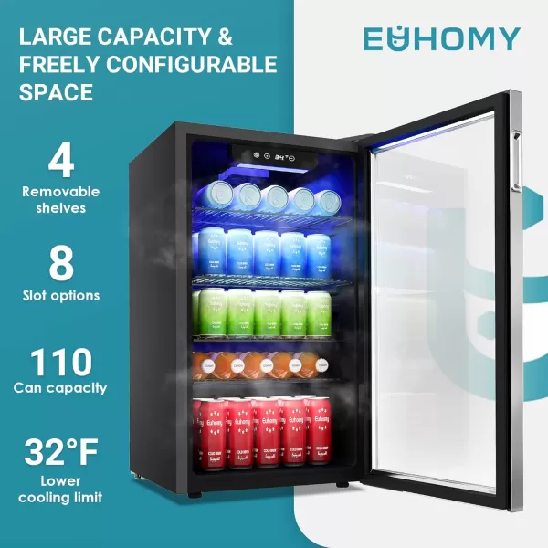 BLACK+DECKER 26 Bottle Wine Fridge with Interior Light and Mechanical Temperature Control, Compressor Cooling Wine Cooler Refrigerator with 4 Wine Racks and 1 Flat Shelf,Fridge with Bottom Compartment