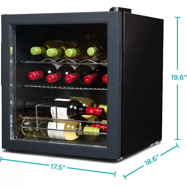 BLACK+DECKER 26 Bottle Wine Fridge with Interior Light and Mechanical Temperature Control, Compressor Cooling Wine Cooler Refrigerator with 4 Wine Racks and 1 Flat Shelf,Fridge with Bottom Compartment