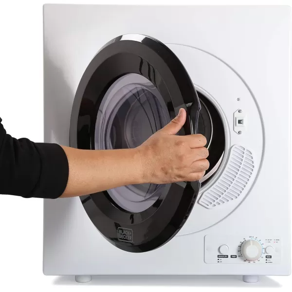 BLACK+DECKER BCED37 Compact Dryer for Standard Wall Outlet, Small, 4 Modes, Load Volume 13.2 lbs., White