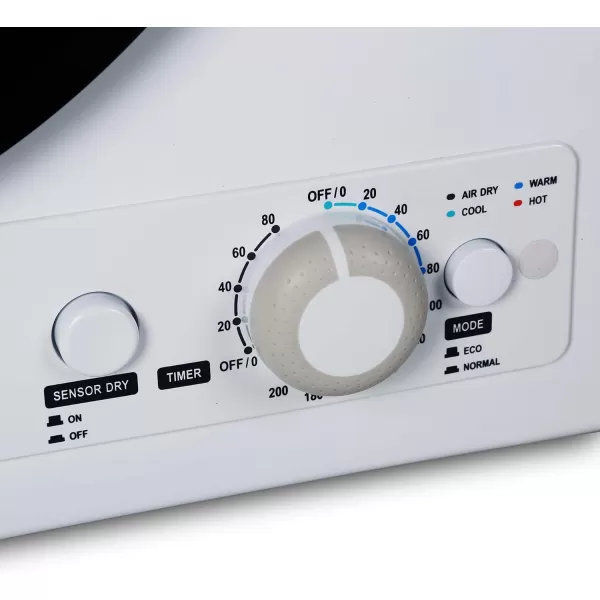 BLACK+DECKER BCED37 Compact Dryer for Standard Wall Outlet, Small, 4 Modes, Load Volume 13.2 lbs., White