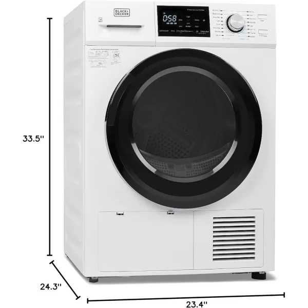 BLACK+DECKER BCED37 Compact Dryer for Standard Wall Outlet, Small, 4 Modes, Load Volume 13.2 lbs., White