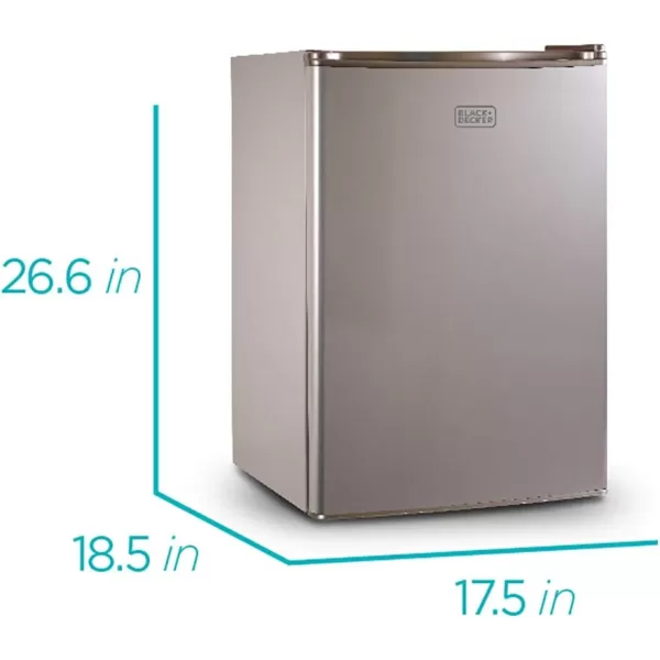 BLACK+DECKER BCRK25W Compact Refrigerator Energy Star Single Door Mini Fridge with Freezer, 2.5 Cubic Ft., White