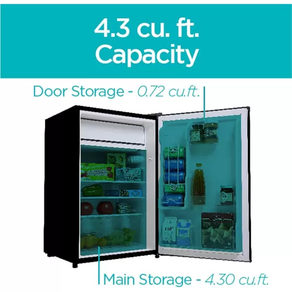 BLACK+DECKER BCRK25W Compact Refrigerator Energy Star Single Door Mini Fridge with Freezer, 2.5 Cubic Ft., White