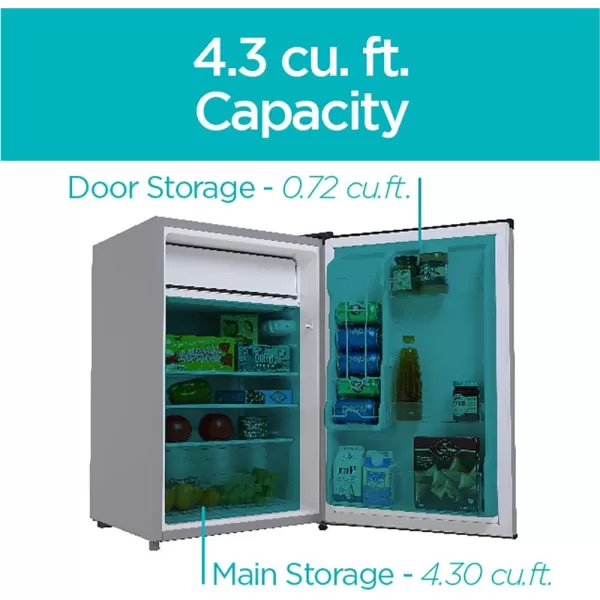 BLACK+DECKER BCRK25W Compact Refrigerator Energy Star Single Door Mini Fridge with Freezer, 2.5 Cubic Ft., White