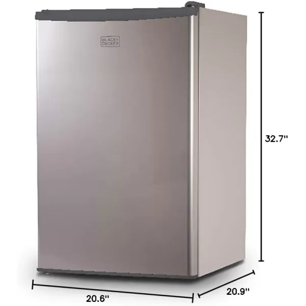 BLACK+DECKER BCRK25W Compact Refrigerator Energy Star Single Door Mini Fridge with Freezer, 2.5 Cubic Ft., White