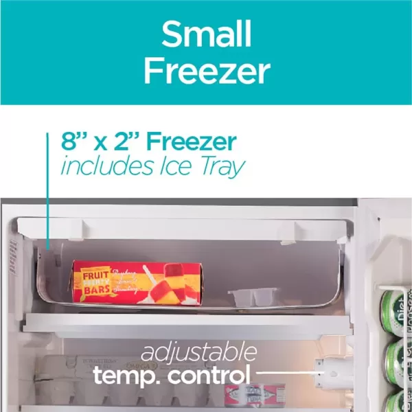 BLACK+DECKER BCRK25W Compact Refrigerator Energy Star Single Door Mini Fridge with Freezer, 2.5 Cubic Ft., White
