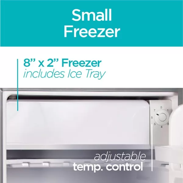 BLACK+DECKER BCRK25W Compact Refrigerator Energy Star Single Door Mini Fridge with Freezer, 2.5 Cubic Ft., White