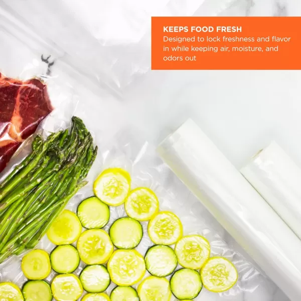BLACK+DECKER BD820R 8-Inch x 20-Foot Vacuum Sealer Rolls, 2 Pack