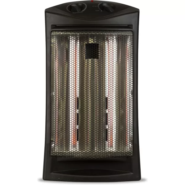 BLACK+DECKER Infrared Radiant Quartz Tower Heater, 1500W Space Heater with Adjustable Thermostat, Portable Heater with 2 Settings, Personal Heater for Home and Office, BHTI06, Black