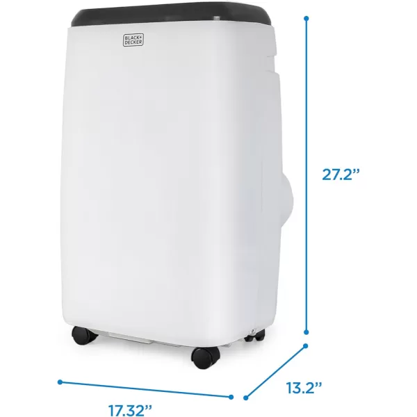 BLACK+DECKER Portable Air Conditioner, 5,000 BTU SACC/CEC  for Rooms Up To 350 Sq. Ft., Portable AC with Full Function Remote Control &amp; Window Kit, BPT05WTBA, White