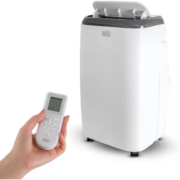 BLACK+DECKER 8,000 BTU Portable Air Conditioner with Remote Control, White