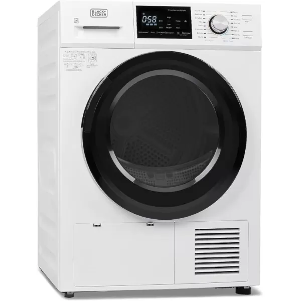 BLACK+DECKER BCED37 Compact Dryer for Standard Wall Outlet, Small, 4 Modes, Load Volume 13.2 lbs., White