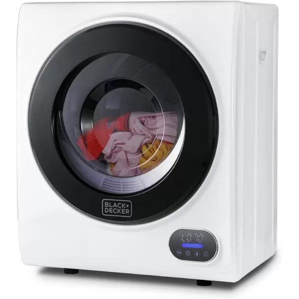 BLACK+DECKER BCED37 Compact Dryer for Standard Wall Outlet, Small, 4 Modes, Load Volume 13.2 lbs., White