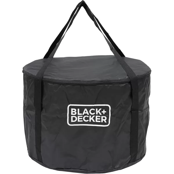 BLACK + DECKER 19.5" D Smokeless Large Wood Burning Steel Fire Pit Black Powder Coated Steel with Base Easy Set up Patio Bonfires at Home Includes Base and Carry Bag
