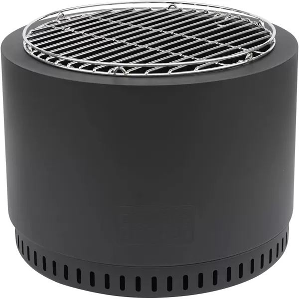 BLACK + DECKER 19.5" D Smokeless Large Wood Burning Steel Fire Pit Black Powder Coated Steel with Base Easy Set up Patio Bonfires at Home Includes Base and Carry Bag