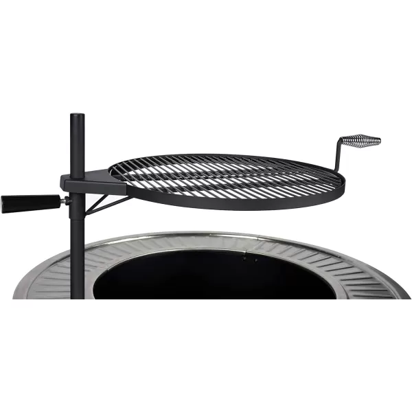 BLACK + DECKER 34" D Smokeless Wood Burning Steel Fire Pit with Grill &amp; Searing Plate Black Powder Coated Steel Outdoor Firebowl Includes Detachable Grill &amp; Poker Backyard Grilling &amp; Camping Fire Pit