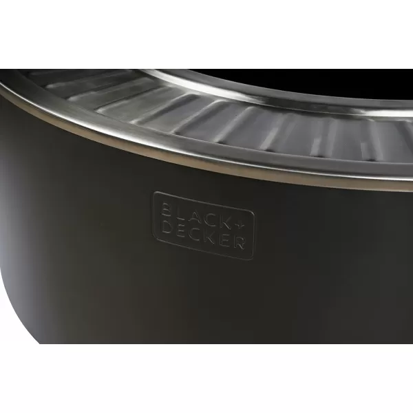 BLACK + DECKER 34" D Smokeless Wood Burning Steel Fire Pit with Grill &amp; Searing Plate Black Powder Coated Steel Outdoor Firebowl Includes Detachable Grill &amp; Poker Backyard Grilling &amp; Camping Fire Pit