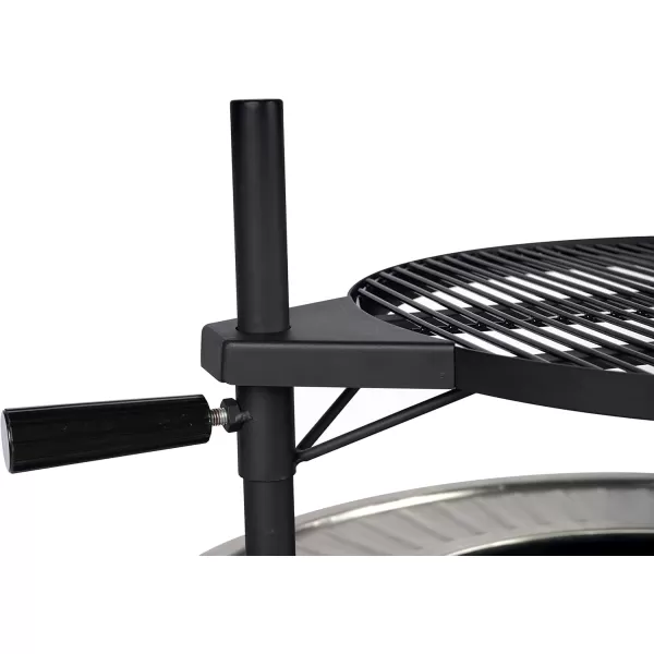 BLACK + DECKER 34" D Smokeless Wood Burning Steel Fire Pit with Grill &amp; Searing Plate Black Powder Coated Steel Outdoor Firebowl Includes Detachable Grill &amp; Poker Backyard Grilling &amp; Camping Fire Pit