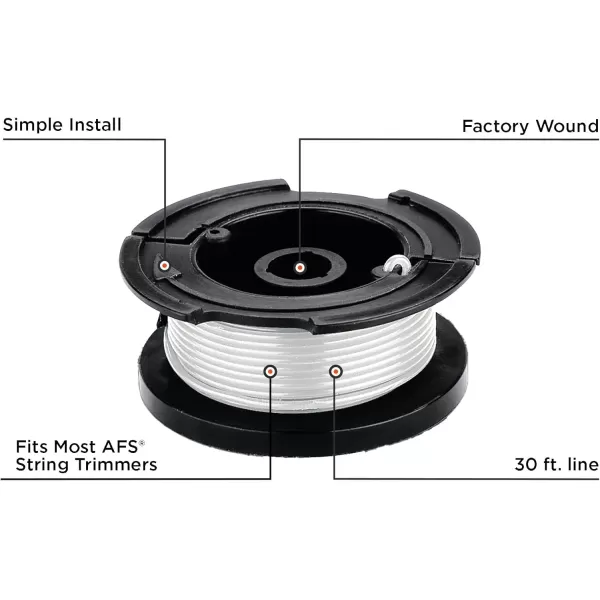 BLACK+DECKER AF-100-3ZP String Trimmer Replacement Spool with 30 Feet of .065-Inch Line
