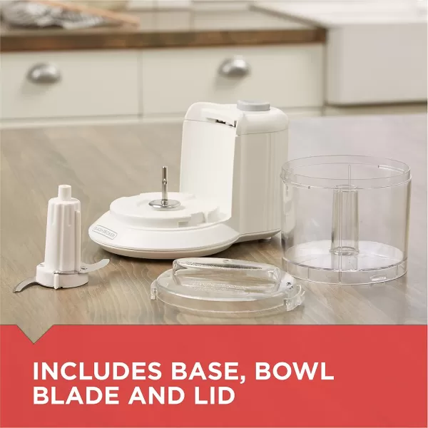 BLACK+DECKER HC306C 1.5-Cup Electric Food Chopper, White