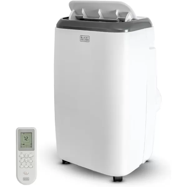 BLACK+DECKER Portable Air Conditioner, 6,000 BTU SACC/CEC  for Rooms Up To 450 Sq. Ft., Portable AC with Full Function Remote Control &amp; Window Kit, BPT06WTB, White