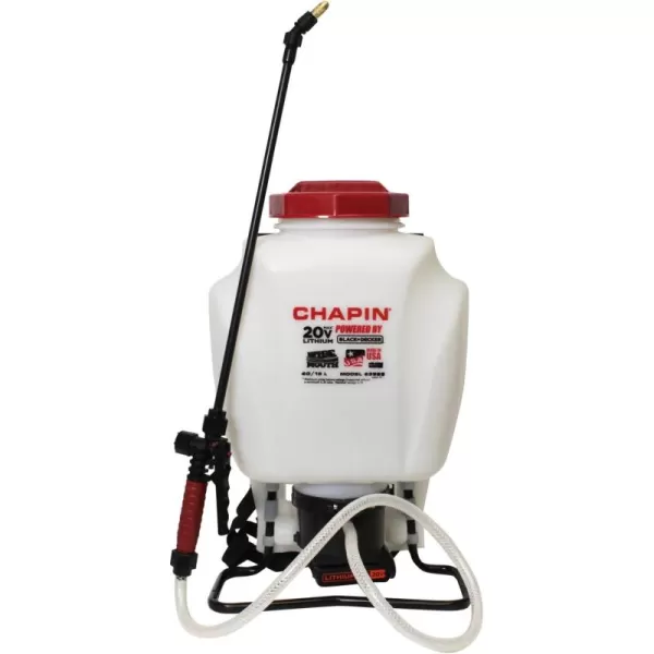Chapin International 63985 Black &amp; Decker Backpack Sprayer, 4 gal, Translucent White