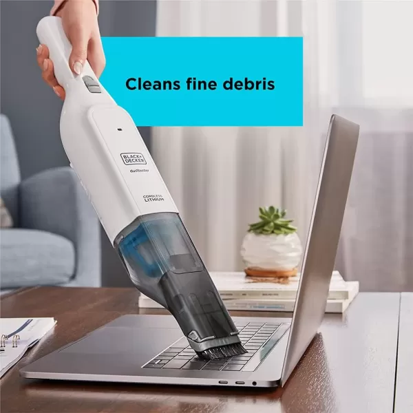 imageBLACKDECKER 12V MAX Handheld Vacuum Cordless dustbuster AdvancedClean with Base Charger HLVC315B10Hand Vacuum White
