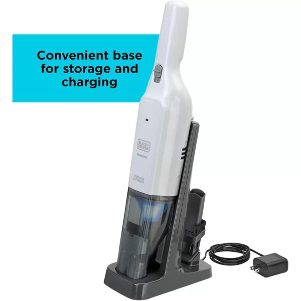 imageBLACKDECKER 12V MAX Handheld Vacuum Cordless dustbuster AdvancedClean with Base Charger HLVC315B10Hand Vacuum White
