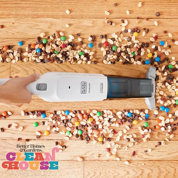 imageBLACKDECKER 12V MAX Handheld Vacuum Cordless dustbuster AdvancedClean with Base Charger HLVC315B10Hand Vacuum White