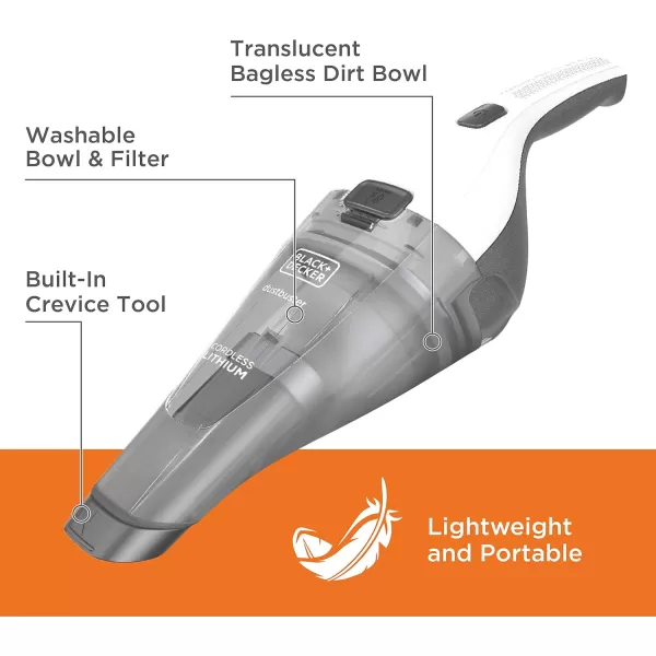 imageBLACKDECKER 8V MAX dustbuster Hand Vacuum White