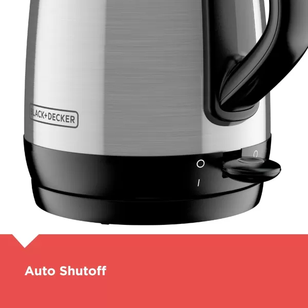 imageBLACKDECKER 17L Cordless Electric Kettle KE1560W Premium Texture Water Window Rapid Boil Auto Shutoff WhiteStainless Steel