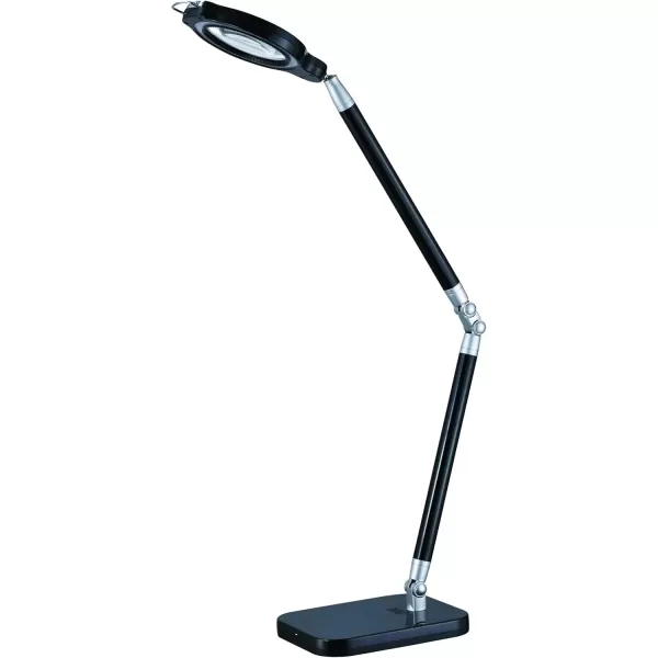 imageBLACK  DECKER PureOptics Summit Zoom Magnifier 55W FlickerFree Natural Daylight LED Desk Lamp 5X Magnifier USB Port 5 Dimming Levels 416 Lumens Black LED10ARCBLK